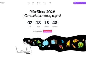 AforShow es un evento de tecnología y desarrollo web en realizado en Twitch.