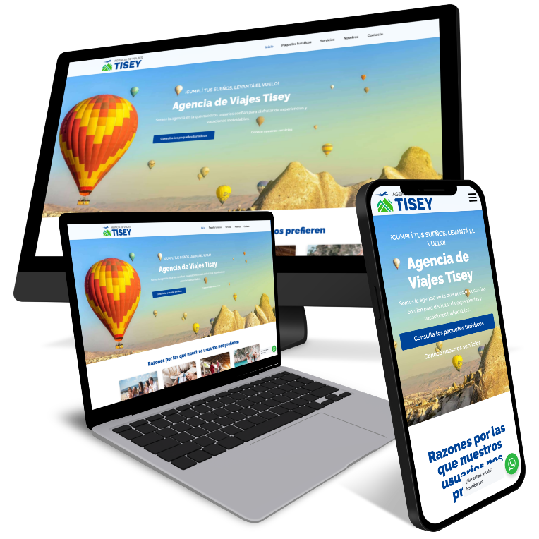 Sitio web de Agencia de Viajes Tisey